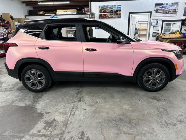 Satin Diamond Powder Pink Gold Shift - Aura Vinyl