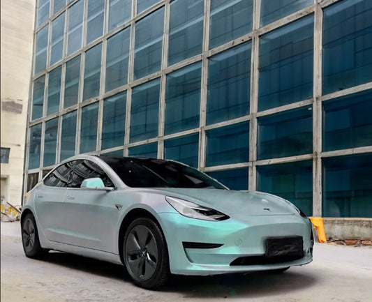 Satin Grey Green Shift - Aura Vinyl