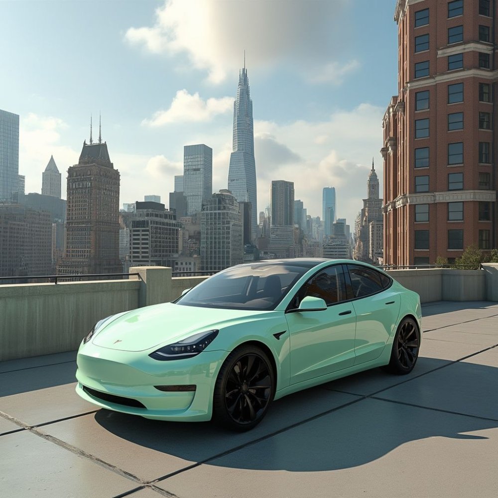 Gloss avocado green wrap film
