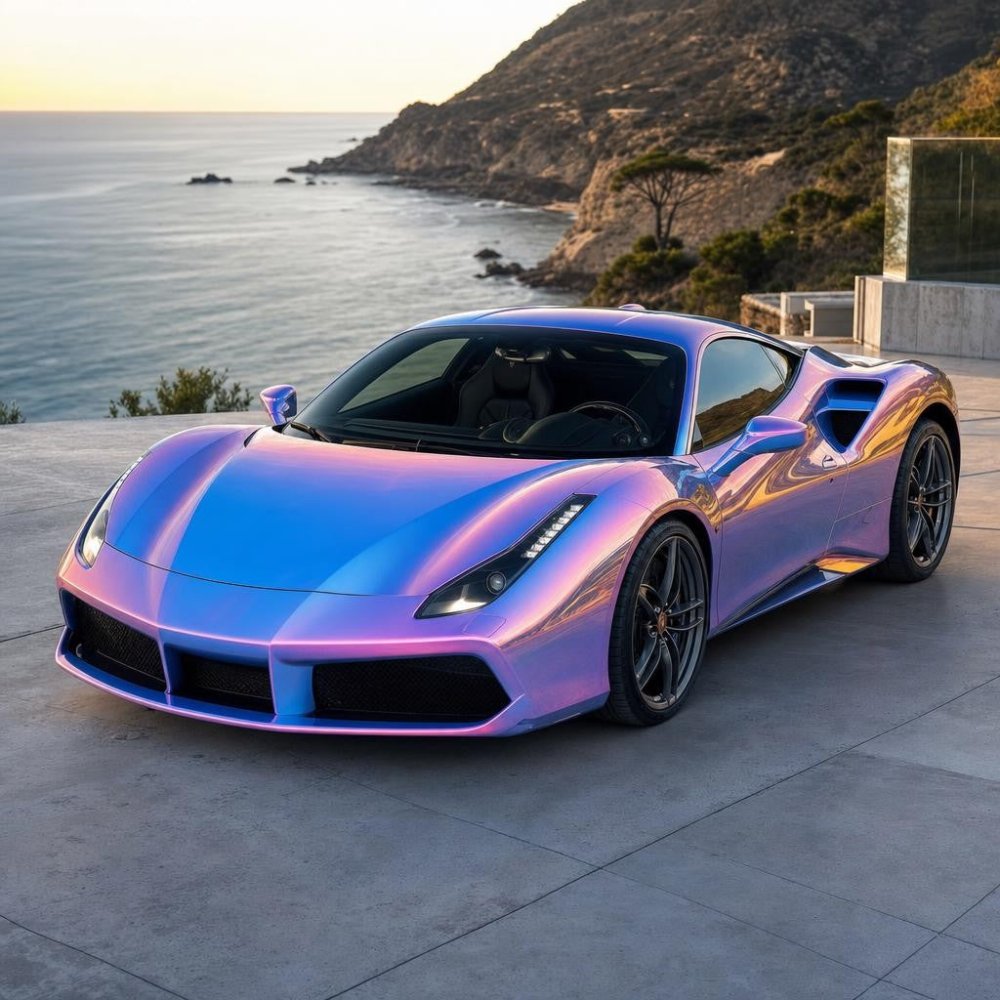Ultra Gloss Blue Prismatic Chrome - Aura Vinyl