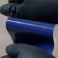glossy car wrap vinyl film in a dark blue color