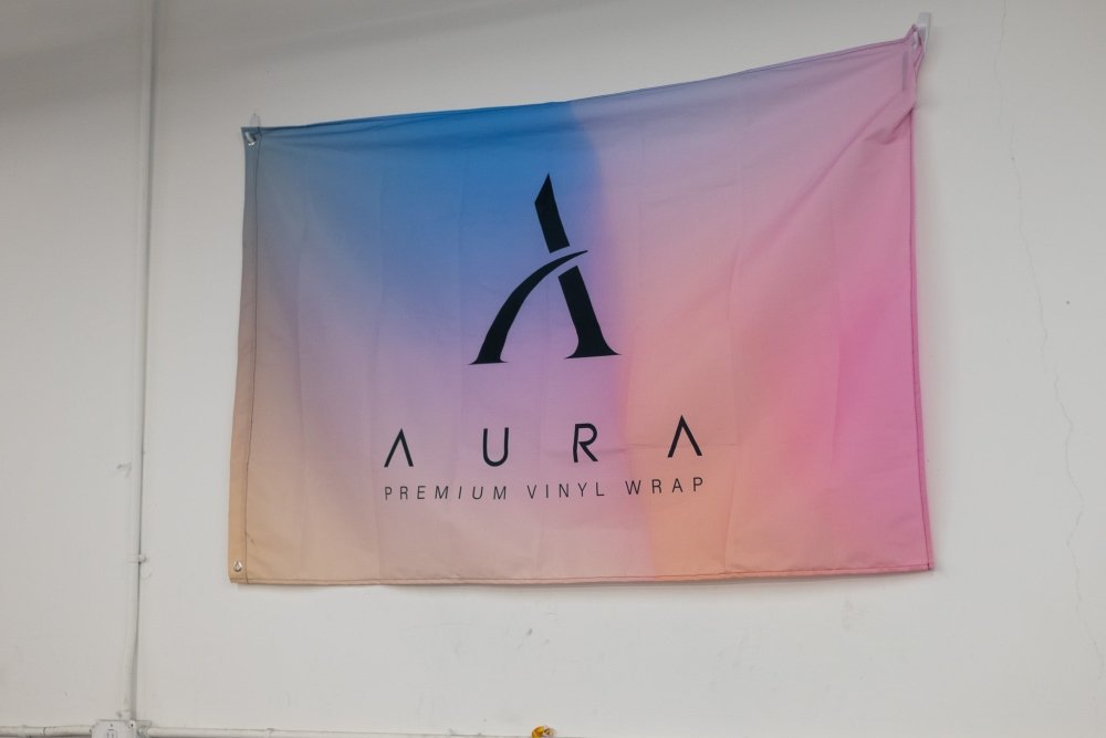 Colorful Shop Flag - Aura Vinyl