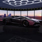 Gloss Diamond Nebula Grey Red - Aura Vinyl
