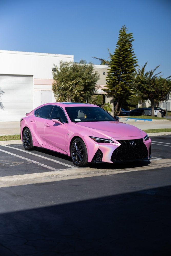 Iridescent Pink gloss car wrap