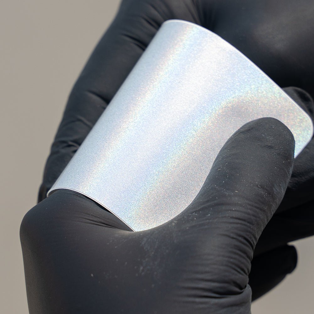 Gloss iridescent white vinyl wrap roll