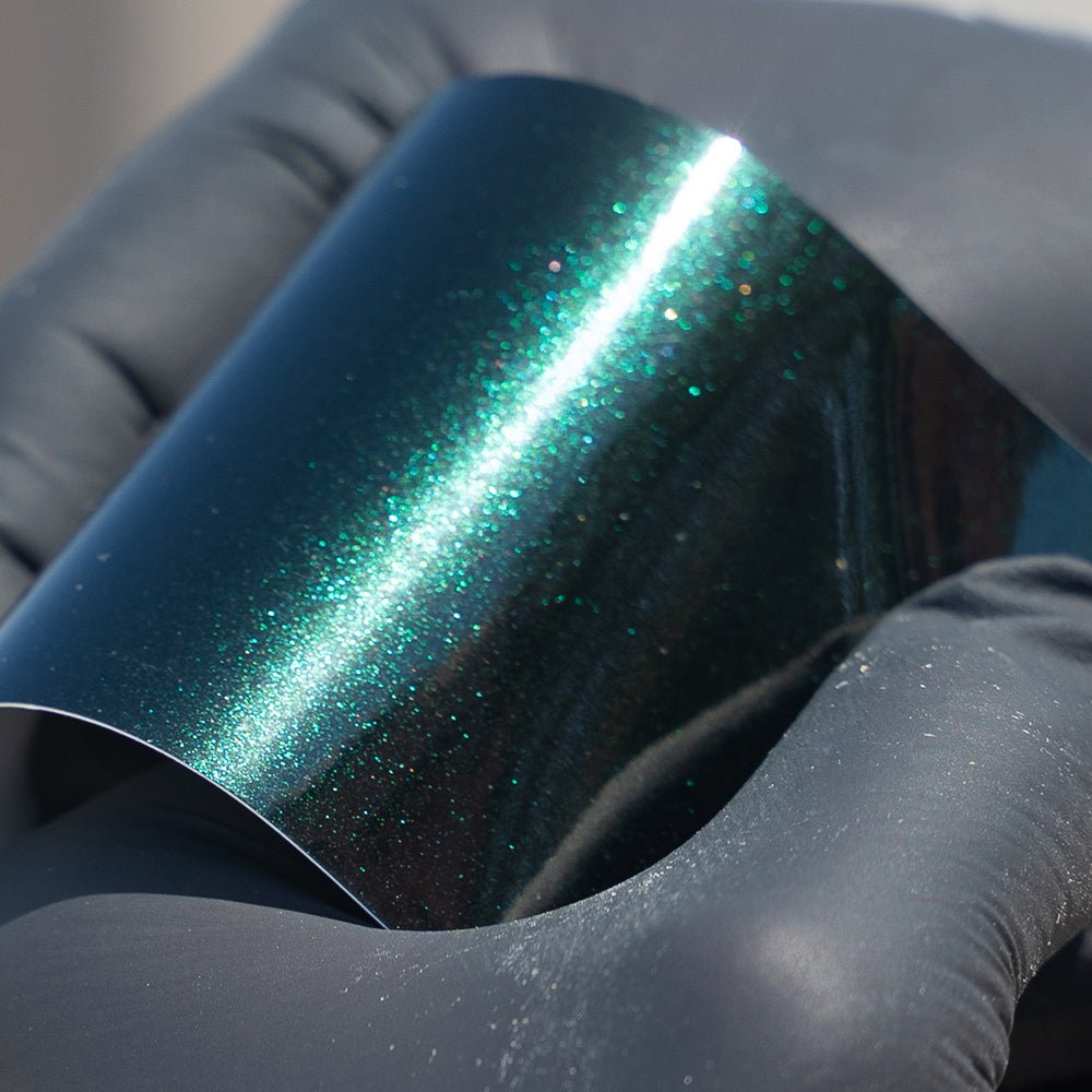 Dark emerald green metallic car wrap- Aura Vinyl