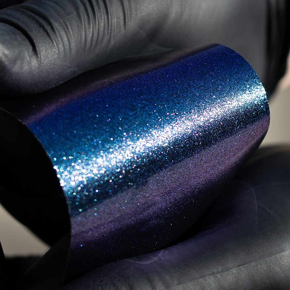 Hyper Gloss Diamond Nebula Green Blue Purple PPF - Aura Vinyl