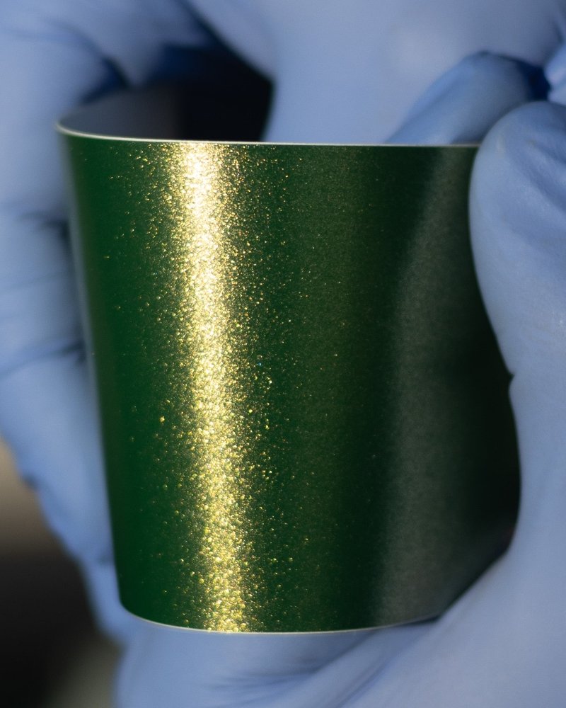 Satin Diamond Forest Green Gold Shift - Aura Vinyl