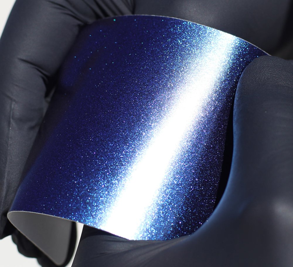 Satin Diamond Nebula Blue Purple - Aura Vinyl