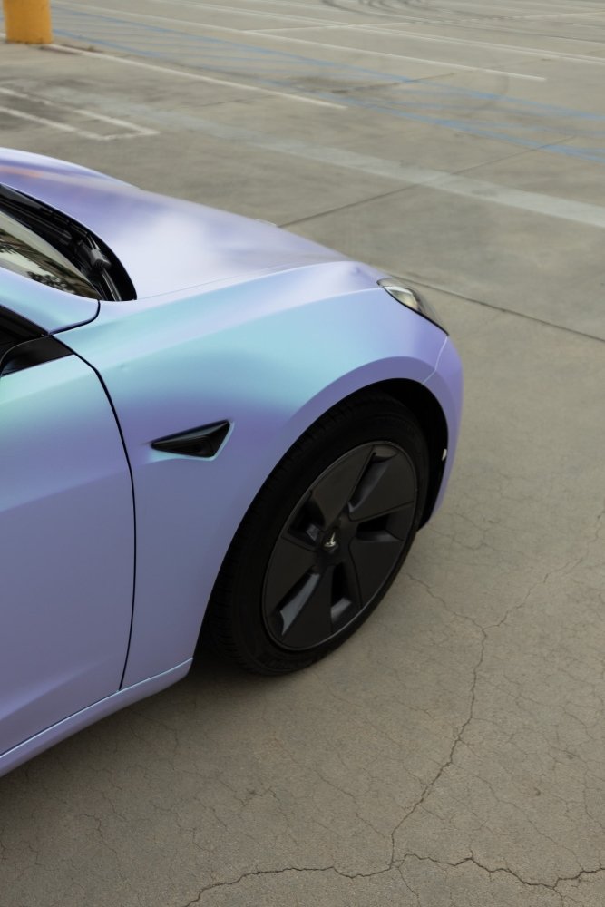 Satin Lavender Green Shift - Aura Vinyl