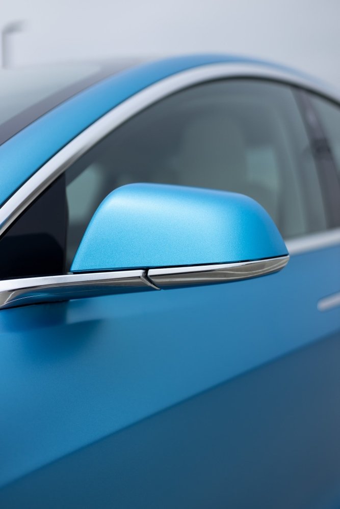 Ocean Blue satin metallic car wrap
