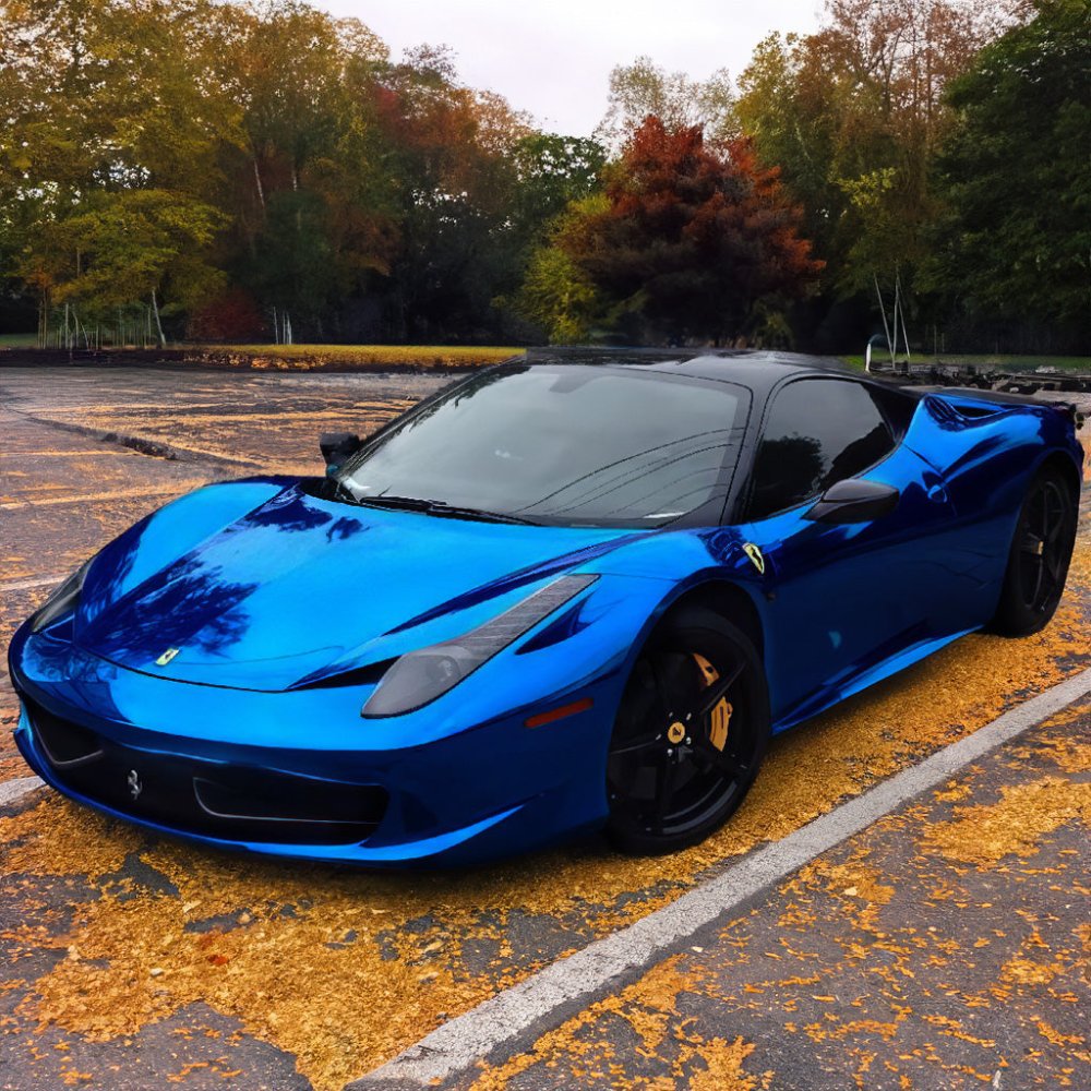 Ultra Gloss Blue Chrome finish