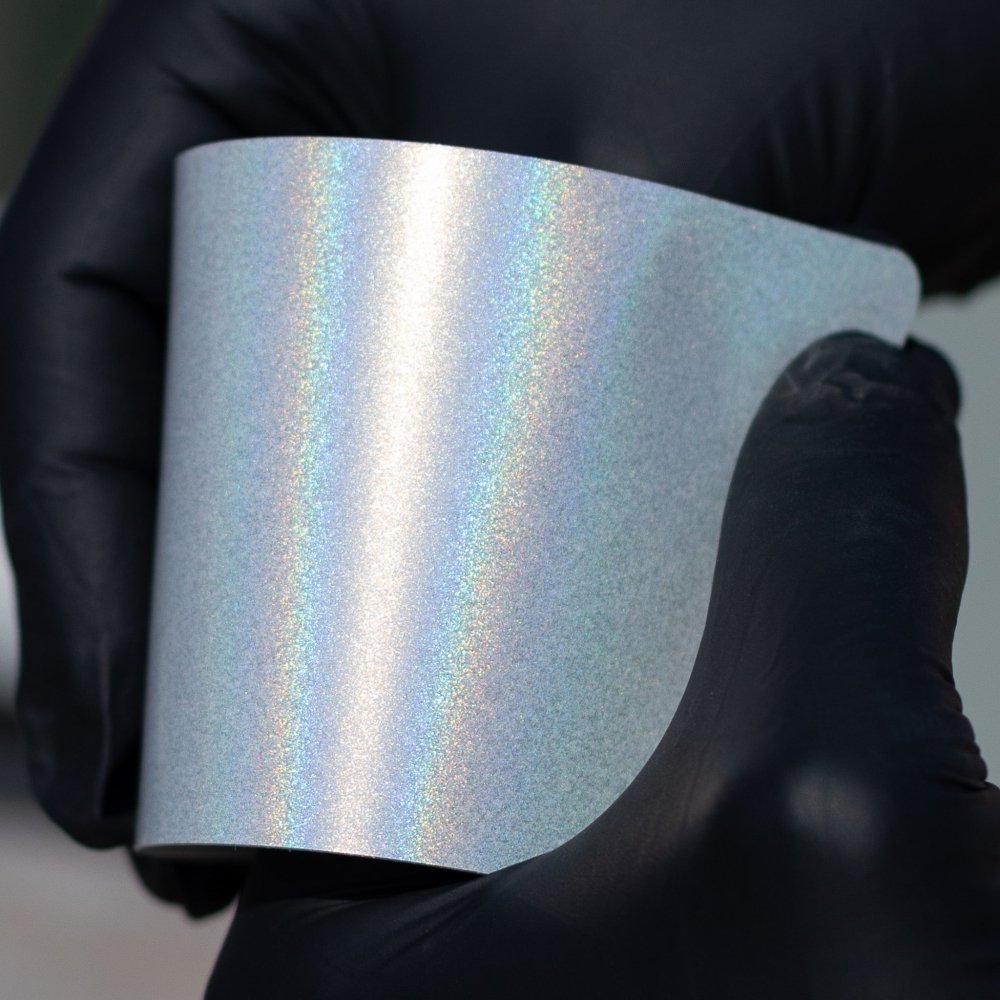 Iridescent White gloss wrap Sheet
