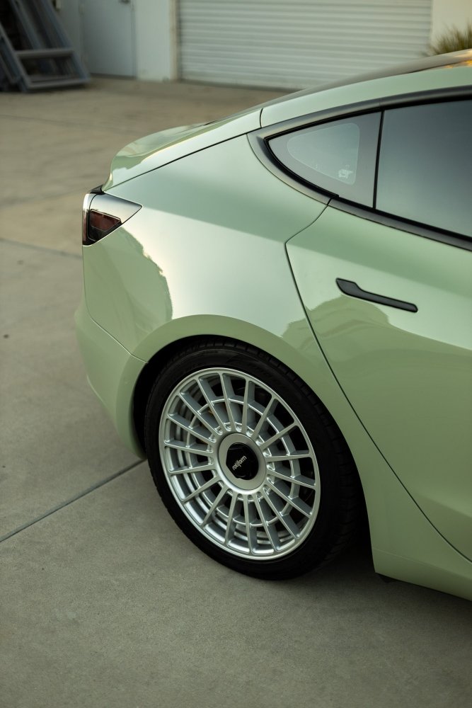 Khaki green vehicle wrap finish