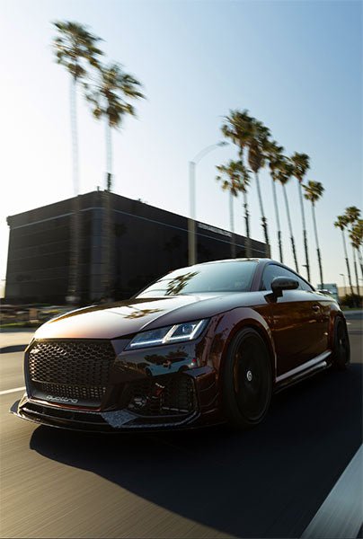 Black Audi TTRS wrapped in Aura vinyl
